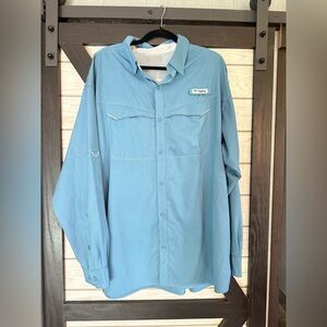Columbia Blue Lightweight Shirt Jacket for Outdoor Adventures